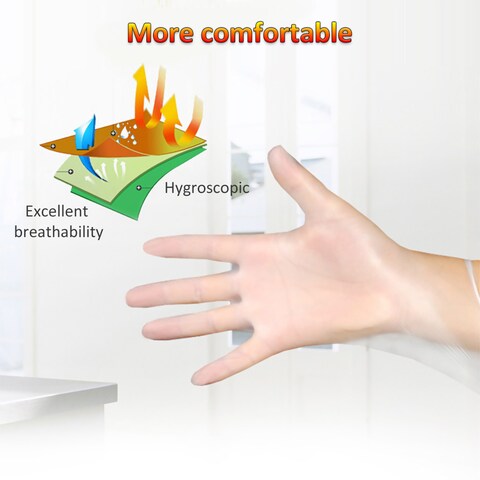 Generic-100PCS/Set Plastic Gloves Disposable Gloves for Laboratory Factory Home Cleaning Beauty Salon Dental Gloves