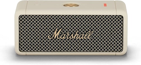 Marshall Emberton Portable Bluetooth Speakers, Water Resistant Wireless Speakers Portable Speaker 20 Hour Of Playtime, Cream