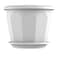 Cosmoplast Hexagonal Flower Pot With Tray White 35cm