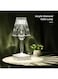 Generic USB Rechargeable Acrylic Diamond Table Lamp, White