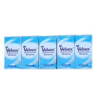 Velvex Pocket Tissue Blue 10'Sx10