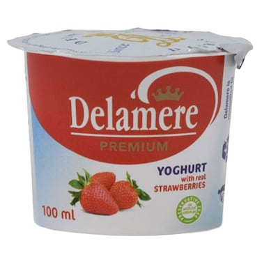 Delamere Premium Real Strawberry Yoghurt 100ml