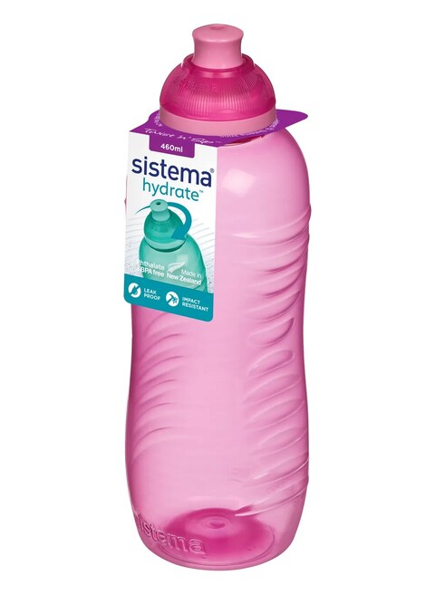 Sistema 460ml Squeeze Bottle Pink