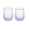 بلاك ستون طقم أكواب زجاجية مزدوجة الجدار 300 ملل 2 قطع - شفاف DG517