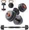Sky Land Unisex Adult Enviromental Adjustable Dumbbell N Barbell Set With Kettlebell - Black-Em-9268-20, Sky Land Barbell-With Kettlebell-Em-9268-20