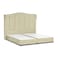 In House Shumt Velvet Bed Frame - Queen - 200x150 cm - Beige