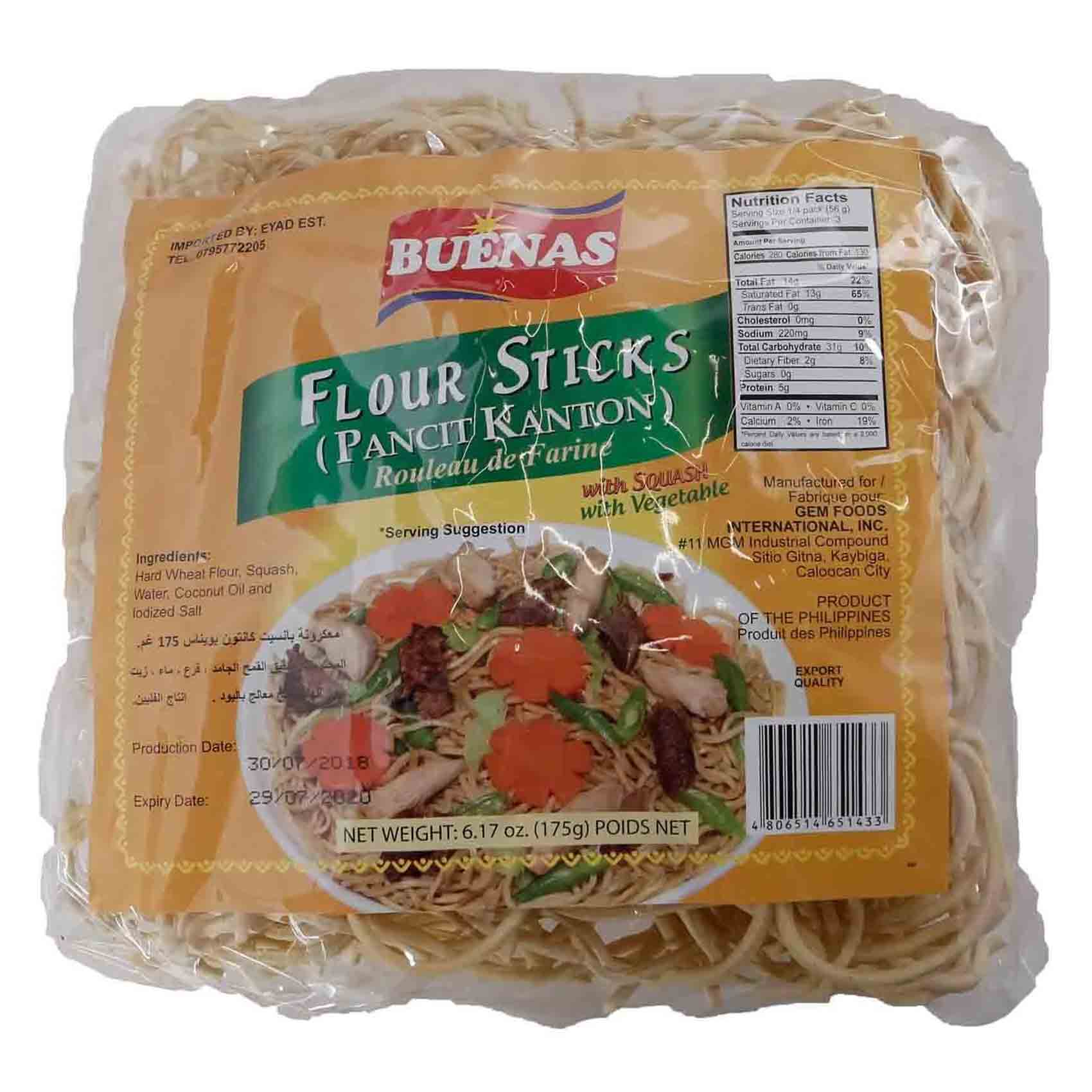 Buenas Flour Sticks Pancit Kanton 175 Gram