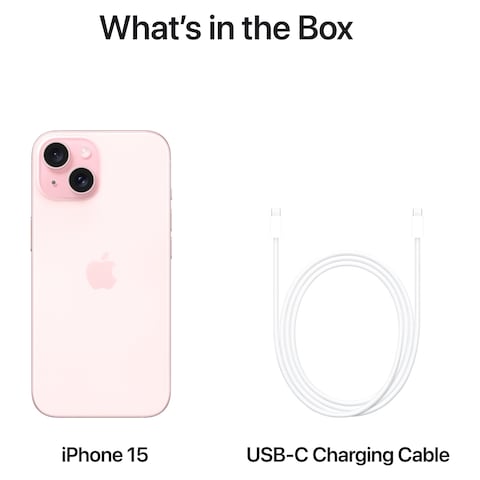 أبل آيفون 15 هاتف ذكي،  512 غيغا  5G LTE - وردي