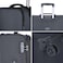 Eminent Expandable Luggage Trolley Bag Soft Suitcase for Unisex Travel Polyester Shell Lightweight with TSA lock Double Spinner Wheels E765SZ Carry On 20 Inch Black