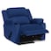 In House Velvet Rocking Cinematic Recliner Chair With Cups Holder - Dark Blue - Lazy Troy