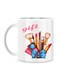 Giftex Cartoon Make Up Kit Design Ceramic Coffe Mug White/Black 11Ounce