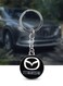 Mazda  Black Keychain - Sleek, Durable Metal Key Ring for Car Enthusiasts
