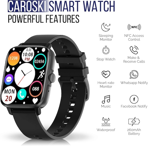Smart Watch for Men - DT102 - Fitness Tracker Technology - Multiple sports modes - Dual Bluetooth 5.0 - Smart Watch to Monitor Blood Oxygen - Heart Rate - Smart Watch for Men