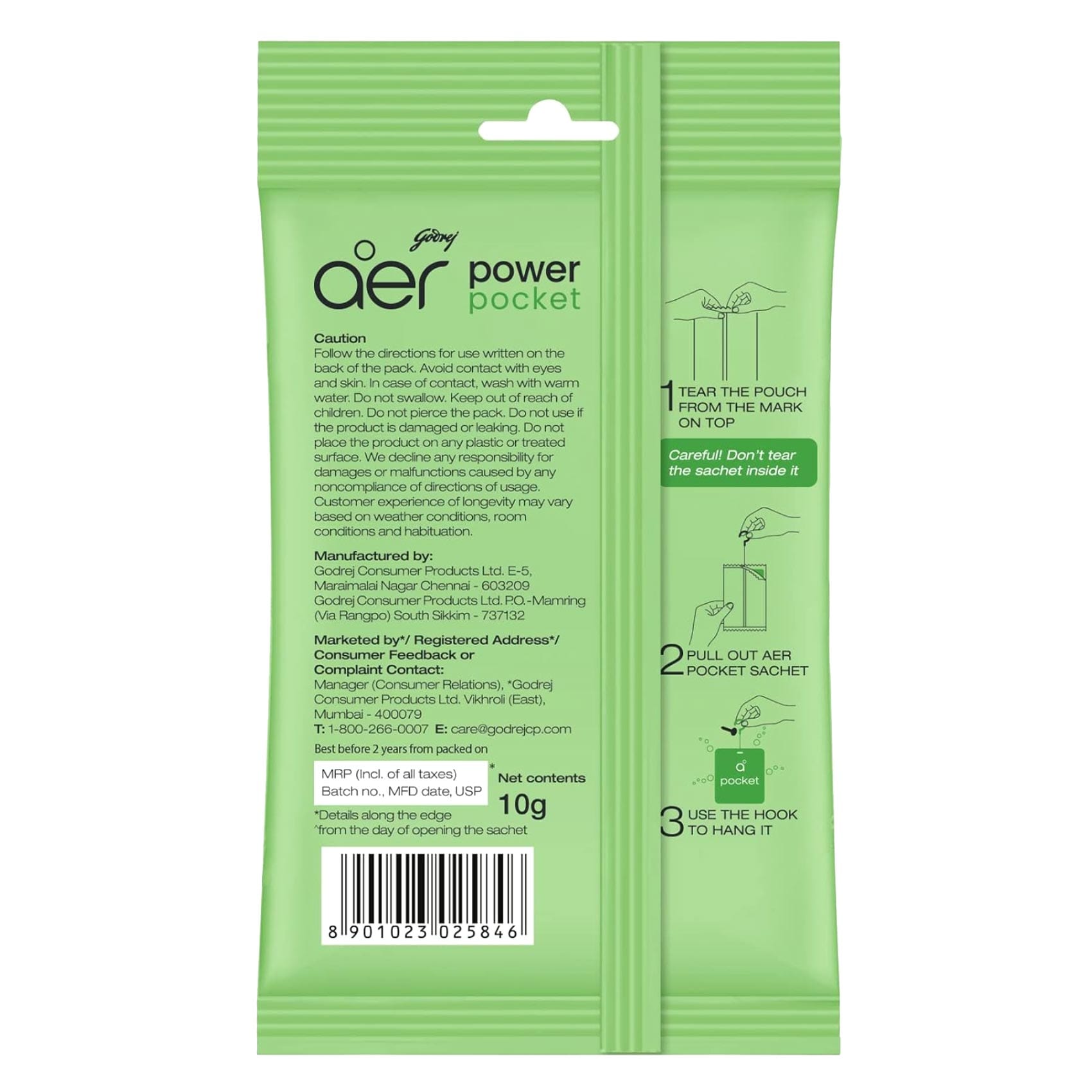 Godrej Aer Power Pocket Jasmine Floral Delight Bathroom Freshener 10g  Online | Carrefour Kuwait