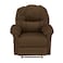 In House Velvet Rocking &amp; Rotating Recliner Chair - Brown - NZ100