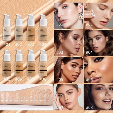 Mei Lifestyle Soft Matte Long-Wear Liquid Foundation with Moisturizing Formula - Suitable for All Skin Types, Light Beige
