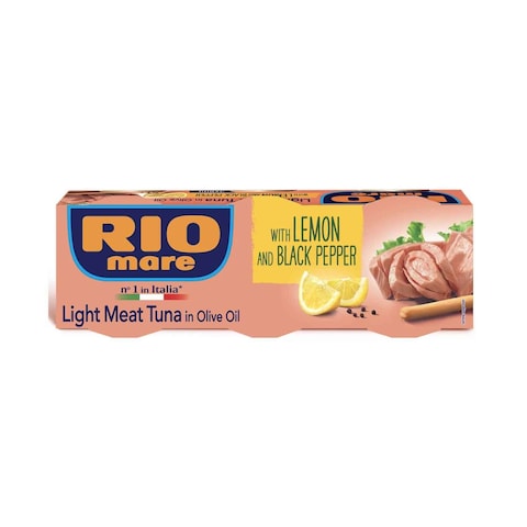 Rio Mare Tuna In Olive Oil With Lemon And Black Pepper 80g&times;3