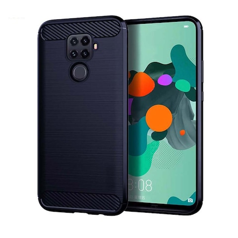 Ozone -  Huawei Mate 30 Lite / Nova 5i Pro Case, Carbon Brushed Texture Slim Ultra-Thin Lightweight Flexible Protective Cover (Designed Case for Huawei Mate 30 Lite / Nova 5i Pro) - Blue