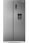 KROME 700 Liters Side By Side Refrigerator With Water Dispenser, Multi Air Flow, LED Display, Inverter Compressor, Door Alarm, No Frost Cooling System, Twist Ice Maker, Inox - KR-SBS 700WIM