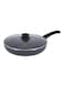 Delcasa Aluminium Frypan With Glass Lid Black 26centimeter