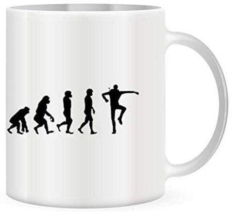 Giftex Fortnite Battle Royale White Ceramic Mug, Evolution Design Mug, 11Oz Coffee Mug