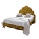 In House Napoli Velvet Bed Frame - Single - 200x90 cm - Gold