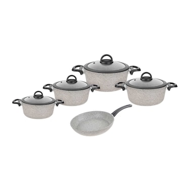 Cookin Aboud Bio Granite Cooking Set - 7 Pieces - Grey