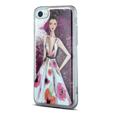 iOrigin iPhone 7 Clear Glitter Mobile Case - Girl Flower