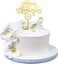 Party Time Gold Color Cursive Happy Anniversary  Design Acrylic Happy Anniversary Cake Topper for Wedding, Anniversary Decoration/Happy Anniversary Cake Decoration - Cake Topper
