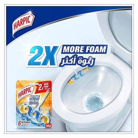 Harpic Fresh Power Toilet Cleaning Blocks - Summer Breeze Scent - 35 gram