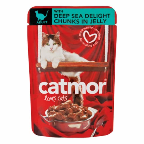 Catmor Deep Sea Delight Chunks In Jelly Adult Wet Cat Food 85g