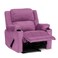 In House Velvet Rocking &amp; Rotating Cinematic Recliner Chair With Cups Holder - Light Purple - Lazy Troy