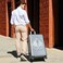 Biggdesign Ocean Carry On Luggage, Hardshell Luggage with Spinner Wheel, Travel Suitcase, Lock System, Lightweight, Gray, Small, 28 Inch