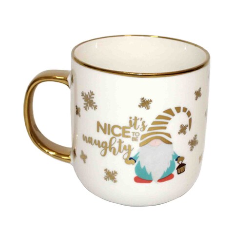 Buy New Bone China Gnome Mug 480ml Gold Online Carrefour Qatar