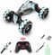 Stunt RC Car with Smoke effect, 4WD 2.4GHz Remote Control Car With Gesture Control Band, Transforming toy with off road tires 360&deg; turns with LED Lights RC drift cars for Boys Birthday