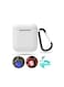 Generic Protective Case Cover For Airpods With Carabineer White/Black