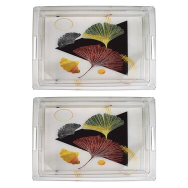 ويندسيرا طقم صواني مطبوعة من قطعتين - متعددة الألوان