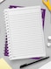 Lowha Spiral Notebook With 60 Sheets And Hard Paper Covers With Back To School Light Violet Design, For Jotting Notes And Reminders, For Work, University, School