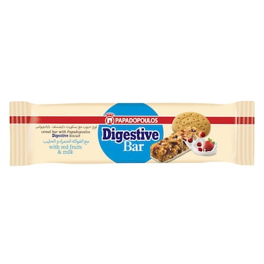 Papadopoulos Red Fruits And Milk Digestive Bar 28g
