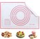 Mumoo Bear Large Silicone Pastry Mat Extra Thick Non Stick Baking Mat Non Stick Rolling Dough with Measurements-Non Slip,Counter Mat, Dough Rolling Mat, Pie Crust Mat(16''(W)24''(L), Red)