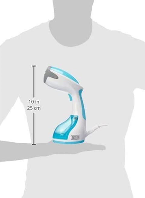 BLACK+DECKER - Handheld Portable Garment Steamer 1200W HST1200 Blue/White