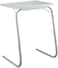 Ntech Foldable AssembLED Table TV Tray Portable Folding Snack Table - Adjustable Sofa Side Table, Bed Laptop Desk Table For Breakfast Home Use White