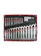 25-Piece Combination Spanner Set Silver/Black/Red