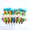 Party Time Rainbow Color Blowouts - Paper Blow Outs Noise Makers Whistle Party Horn Cheering Props Birthday &amp; Kids Party Supplies (Pack of 6)