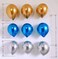 Party Time 16" Number 3 Gold Foil Balloon | Pack of 9 Latex Balloons 12" | 3rd Birthday Decorations | Latex Balloons for Birthday Party, 3rd Anniversary Decoration Sets (FREE Ribbon)