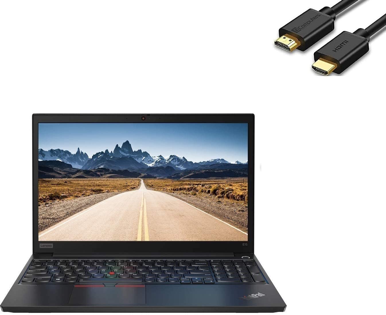 Lenovo Thinkpad E15 Business Laptop, 15.6&quot; FHD Full HD (1920x1080), Intel 10th Quad Core i5-10210U, 16GB DDR4 RAM, 512GB PCIe SSD, Type-C, HDMI, Windows 10 Pro + HDMI Cable