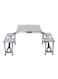 Generic 4-Seat Outdoor Portable Picnic Table Silver