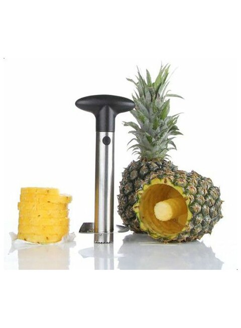 Generic Easy Fruit Stainless Steel Pineapple Corer Slicer Silver/Black 18.6x9.6cm