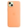 Apple Silicone Case Cover With MagSafe For iPhone 15 Plus Orange Sorbet