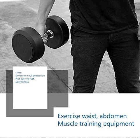 ULTIMAX Round Rubber Dumbbell Fitness Dumbbell Hand Weights Dumbbells Chrome Handle Dumbbell Professional Arm Muscle Exercise Equipment Gym and Home Fitness Equipment-1 Pcs (25Kg)